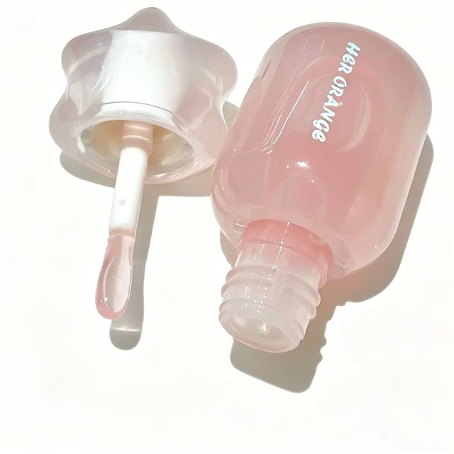 Herorange Hydrating Peach Lip Tint Non-Sticky Glossy Finish Moisturize Lip Lines Long Lasting Lip Cosmetic