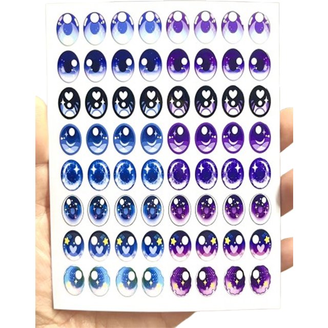For 17cm Labubu Doll Accessories Facial Makeup Stickers Eye Decoration Stickers DIY Decoration Materials and Accessories