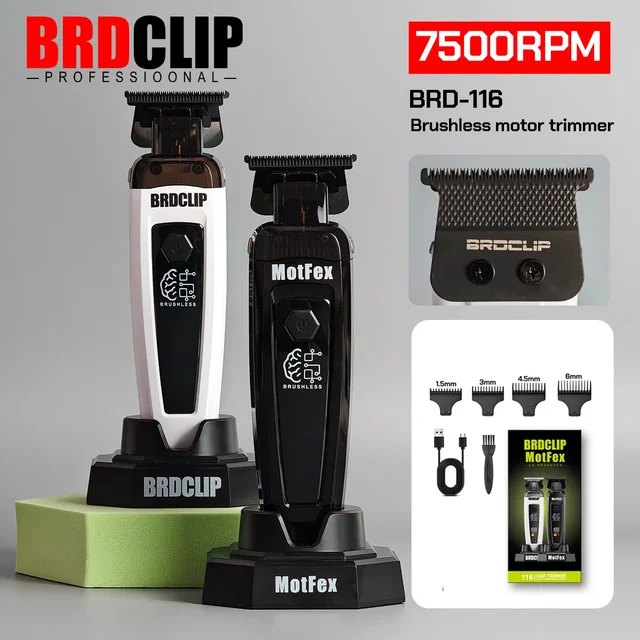 BRDCLIP MotFex-116 Wireless Electric Hair Trimmer Barber Shop Professional Men's Hair Clipper 7500 RPM