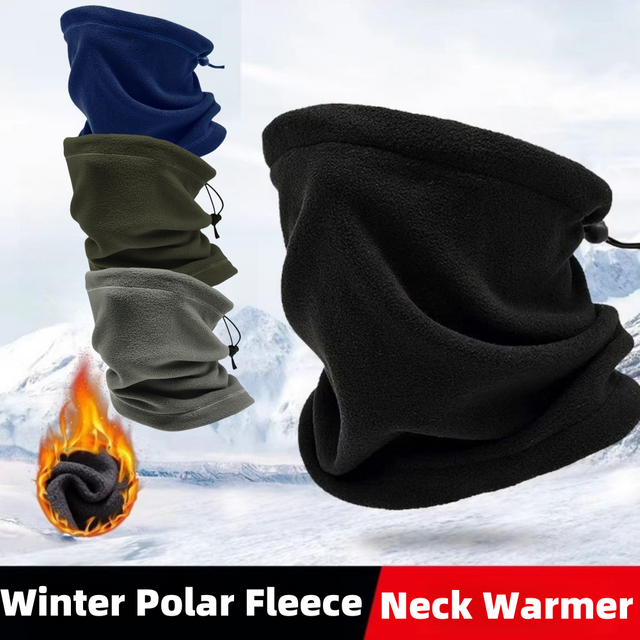 Winter Warm Half Face Mask Polar Fleece Neck Warmer Gaiter Tube Scarf Windproof Ski Fishing Neckerchief Headband Men Women