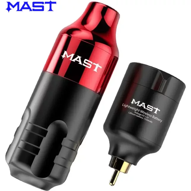 Mast Tour Wireless Rotary Tattoo Machine Pen 3.5mm Stroke with Mast 1350mAh Fast Charge Battery Permanent Makeup Body Art Supply