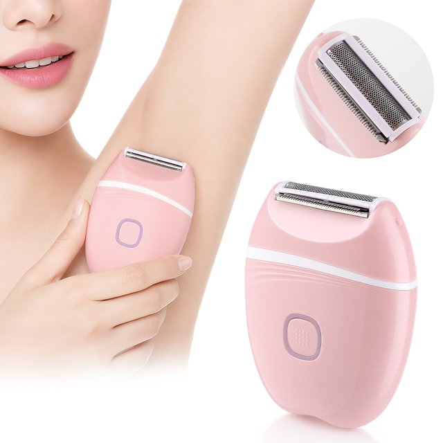 3-in-1 Electric Lady Shaver, Rechargeable Body Hair Trimmer with Washable Head, Portable Women's Razor for Legs Armpit Bikini