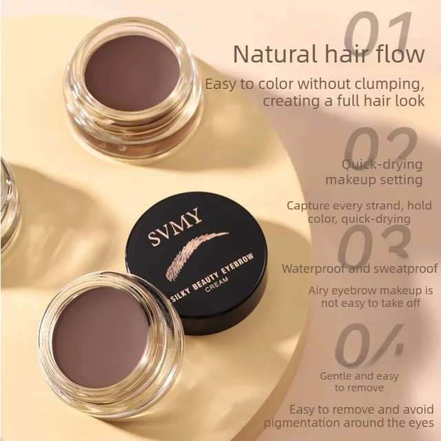 Matte Brown Black Wild Eyebrow Cream 3D Natural Tint Eyebrow Enhancers Gel Wax Waterproof Lasting Eye Makeup Cosmetic Tools