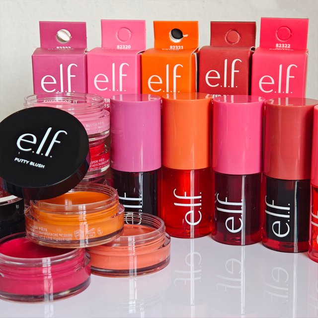 Elf New Cosmetics 3-in-1 All-in-One Makeup Stick Lips Cheeks Liquid Blusher Shapes Facial Contours Cream Rouge Ointment Lipstick