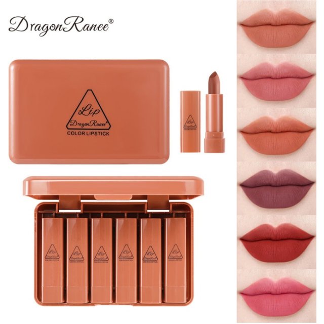 6pcs Matte Lipstick Set Waterproof Long Lasting Non Transfer Easy Apply Vibrant Colors Makeup Gift for women