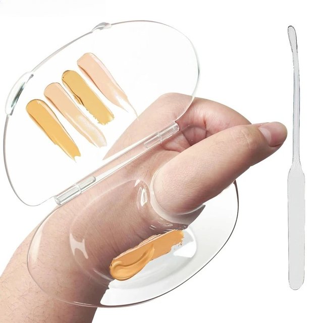 Foldable Liquid Foundation Palette Acrylic Makeup Tool Kit Mixing Cream Rod Set Storage Test Palette Cosmetic Beauty Accessories