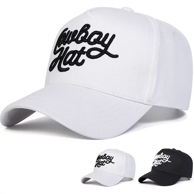 Unisex Cowboy Hat Letter Embroidery Baseball Caps Spring Autumn Outdoor Adjustable Casual Hats Hip Hop Sunscreen Hat Sports Cap