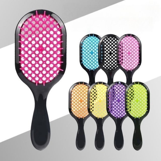 Hollow Hair Brush No Knotted Anti-static Hair Comb Dry and Wet Massage Comb Suitable for Hair Salon Style
