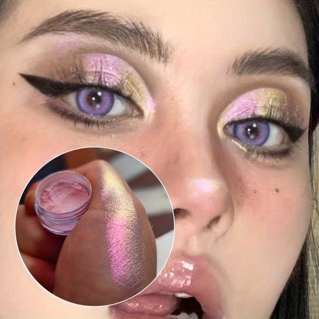 Chrome Laser Eyeshadow Chameleon Pigment Rainbow Eyeshadow Powder Color Changing Holographic Glitter Eyeshadow Pigment