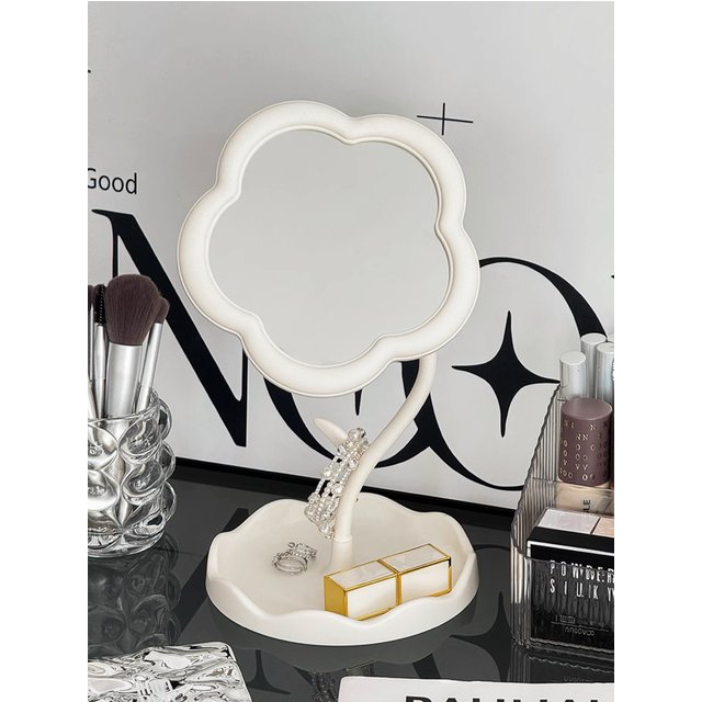 Cute Sunflower Rotatable Desktop Makeup Mirror Portable Cosmetic Vanity Mirror for women Girls Dorm Room Gift
