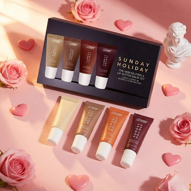 4-Color Long-Lasting Lip Gloss Set Liquid Matte Lipstick Non-Stick Cup Waterproof Korean Cosmetics Valentine's Day Gift