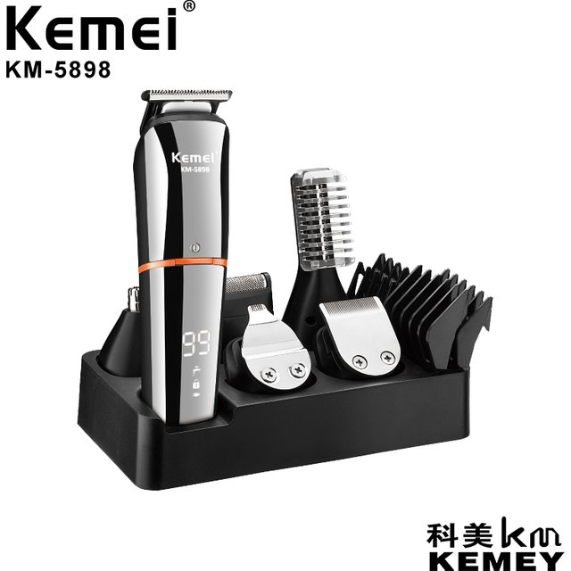 Kemei KM-5898 Wholesale 11 IN 1 Grooming Kit for Hair Salon mens washable and rechargeable hair trimmer