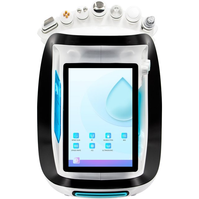 Water Hydra Dermabrasion Machine Oxygen Ice Blue Smart Jet Aqua Peeling Small Bubble Microcurrents for Facial Cleansing Device