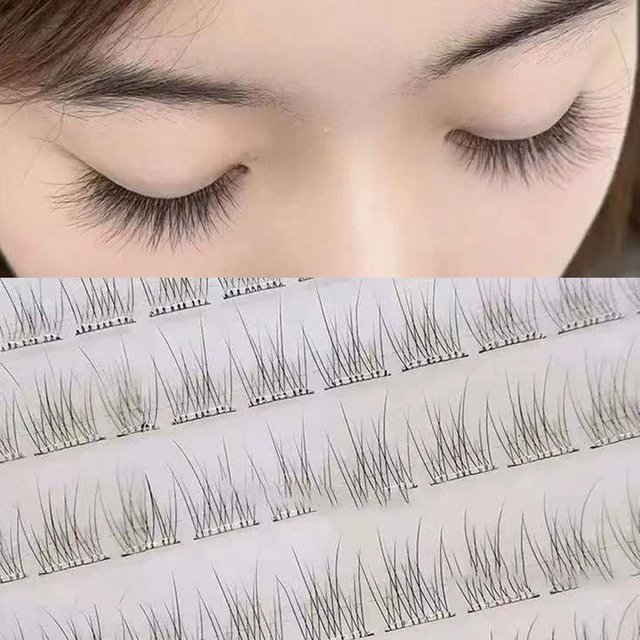 New Natural Cluster Fishtail Type Glue-free Self-adhesive False Eyelashes Eyelash Extension Makeup Natural Cluster 2026 New