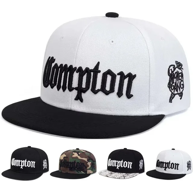 Unisex Compton Embroidery Hip-hop Hats Spring Autumn Adjustable Casual Snapback Baseball Caps Outdoor Sunscreen Hat