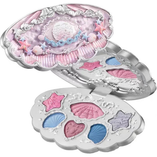 Flower Knows Shell's Jewel Collection 6-Color Eye Shadow Makeup Palette Pressed Glitter Eyeshadow Paletas Flowerknows