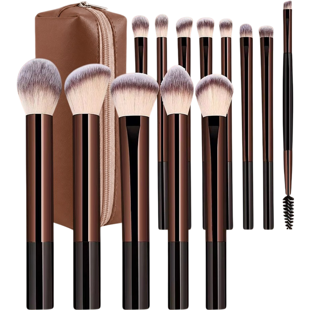 14Pcs Soft Bristle Kabuki Blending Makeup Brush Set Foundation Eyeshadow Blush Cosmetic Tool Professional Makeup Brush