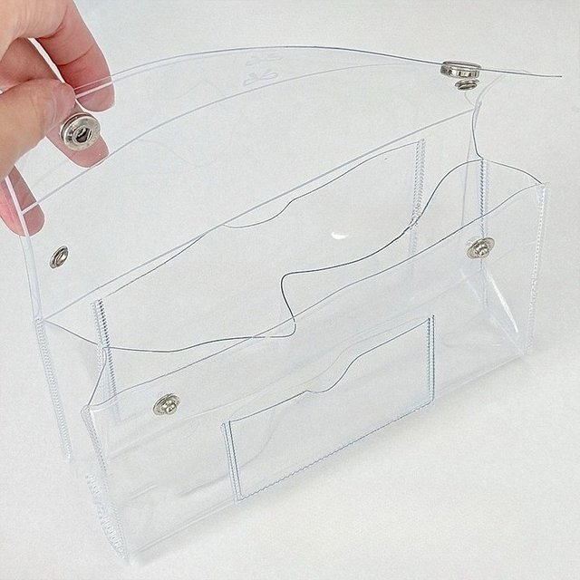 4-Layer Transparent Pencil Case Large Capacity PVC Waterproof Pencil Case Student Storage Box Simple Multifunctional Makeup Bag