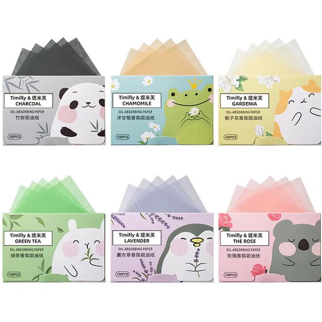 100pcs Fragrance Facial Oil Absorbing Paper facial absorbent paper Face Oil Absorbing Sheets Makeup Tools Skin Care for women