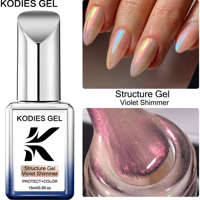 KODIES GEL Chrome Rubber Base Gel Nail Polish Vernis Semi Permanent UV Pearl Shine Aurora Color Nails Art Gel Varnish Primer Lak