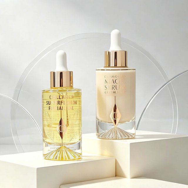 New Charlotte Tilbury Magic Diamond Light Crystal Essence Collagen Superconducting Facial Essence Oil Moisturizing Tighten Skin