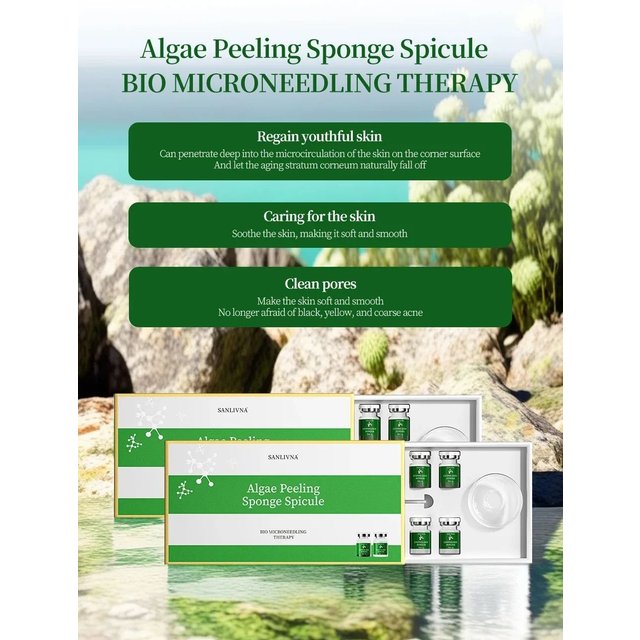 Seaweed Algae Peel Kit for Acne Treatment - Skin Repair Facial Rejuvenation Whiten & Brighten Cleanse Functional Skincare