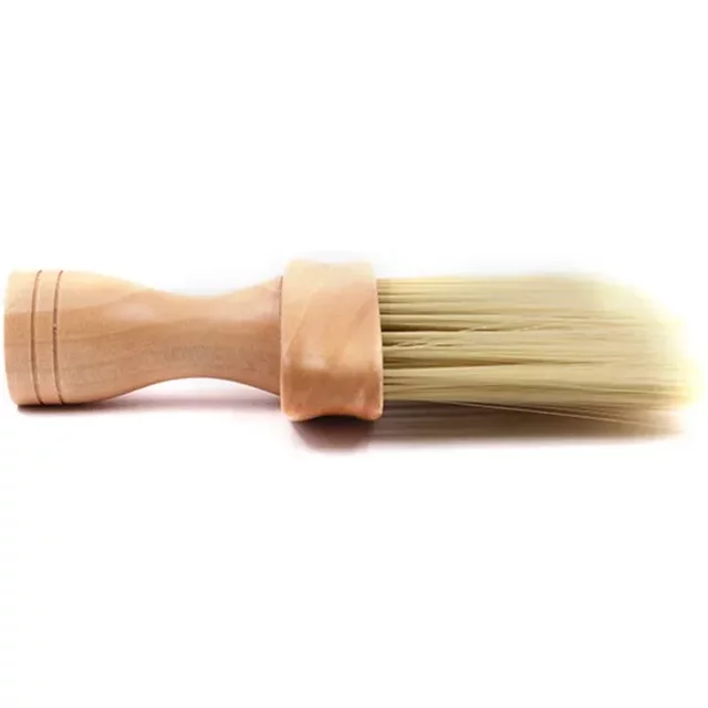 Neck Face Duster Wooden Brush Hair Cleaning Sweep Brush Hair Cut Hairdressing Hair Cleaner Hairbrush Sweep Comb Tools