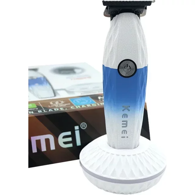 KEMEI KM-1690 Hair Trimmer for men DLC T-Blade 7700RPM 10W with Base Charger 1600mhA Professional Barber Machines for Trimming