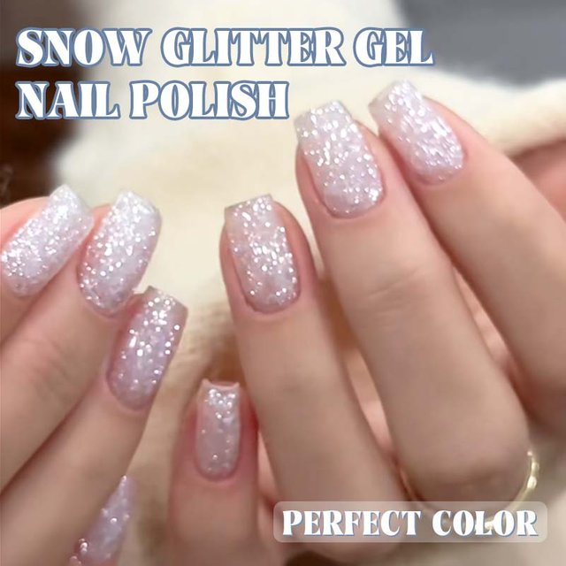 PERFECT COLOR One Step Gel Nail Polish Pearl Shimmer Gel Snow Effect No Base No Top Needed UV LED Cure Easy DIY Nail Art