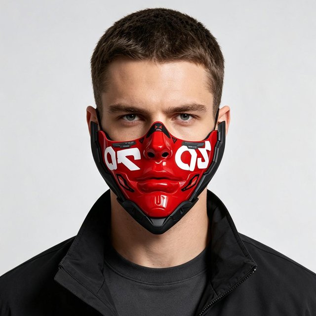 Cyberpunk Mechanical Half Face Mask Cosplay Futuristic Mecha Human Face Masks Halloween Carnival Party Costume Props