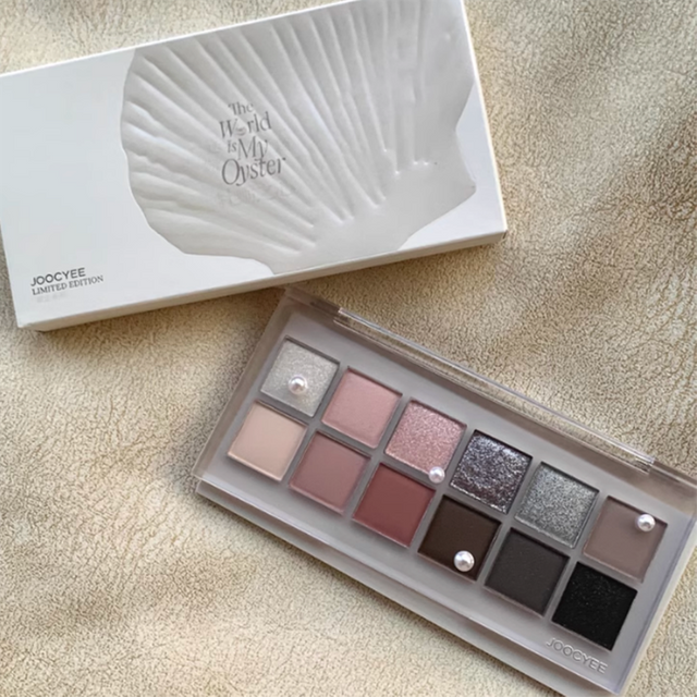 Joocyee 12 Colors Eyeshadow Palette Soft Pink Eye Makeup, Matte & Shimmer Finish Eye Shadows Vegan,Cruelty-free