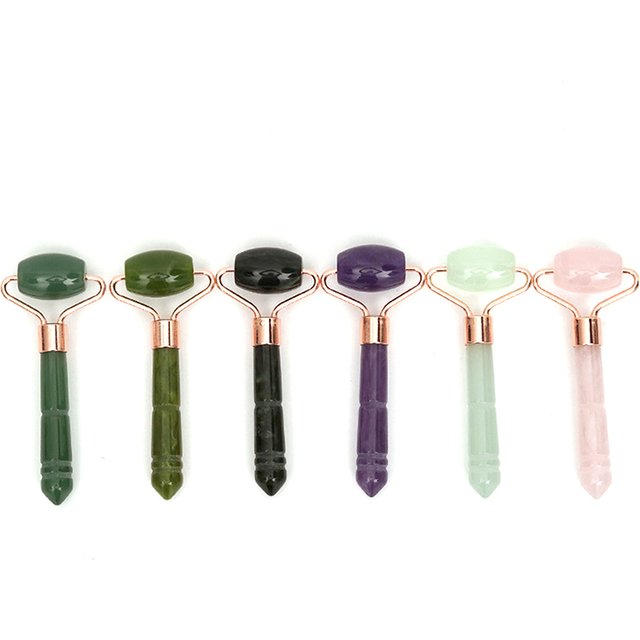 Hot Sale Single Headed Massage Gua Sha Jade Facial Roller Face Lift Up Skin Care Tool