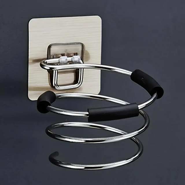 Multi Functional Bathroom Hair Dryer Holder, No Punching Hair Care Tool Holder, Adhesive Wall Mounted Hair Salon Tool