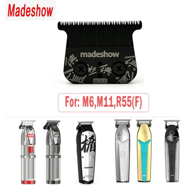 Original Madeshow M6 Original Blade M11 R55F Professional Hair Clipper Trimmer 0mm Cutting Blade BTO1 Replacement Blade