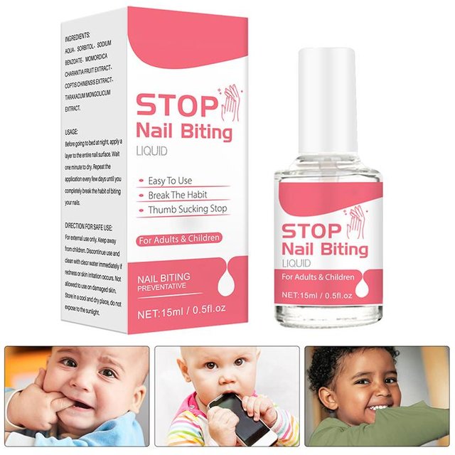 15ml Children Anti-biting Nails Bitter Nail Water No Bite Cuticle Not Nail Polish Biting Care Non-toxic Stop Eating