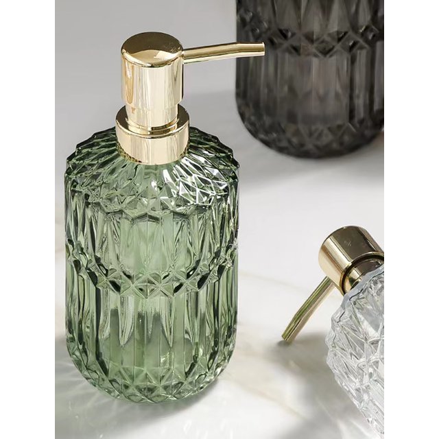 390ml Liquid Bottle Soap Shampoo Dispenser for Bathroom Hand Sanitizer Container Travel Shampoo Body Wash Luxury Glass Bottle