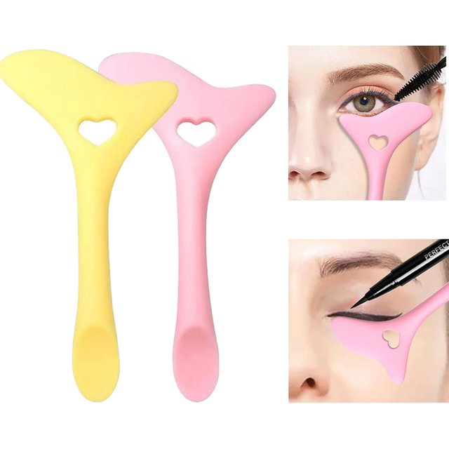 Multi-functional Eyeliner Stencil Wing Tips Silicone Eyeliner Aid Marscara Drawing Lipstick Wearing Aid Reusable Makeup Tools