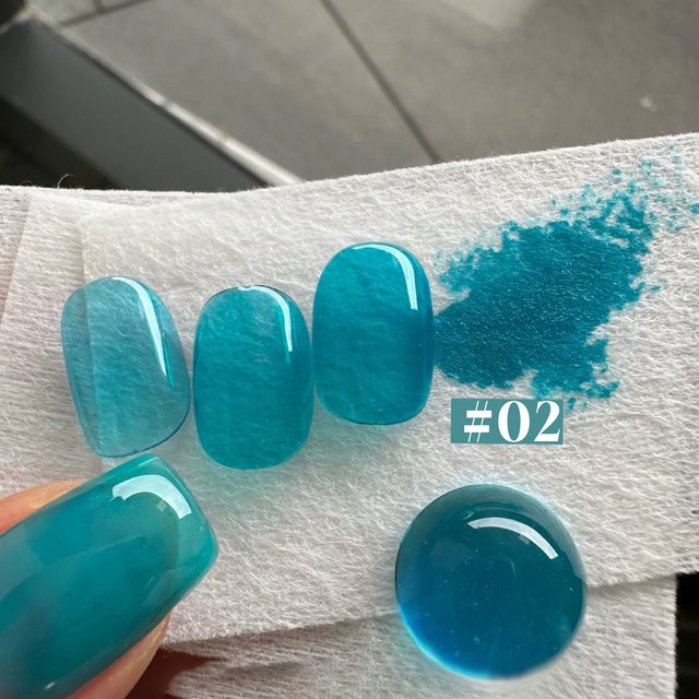 MIANEL Summer Ice-clear Dopamine Glass Candy Jelly Gel Nail Polish Glass Tanzanite Nail Polish Blue Nails