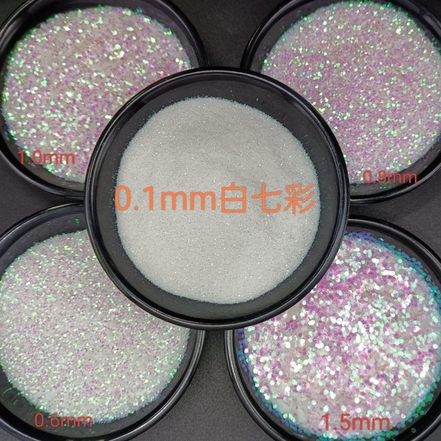 500g Opal White Aurora Glitter Powder Green Iridescent 0.1‑2.0 mm Sequins Flakes For Nail Art Face Makeup Festival Resin Crafts
