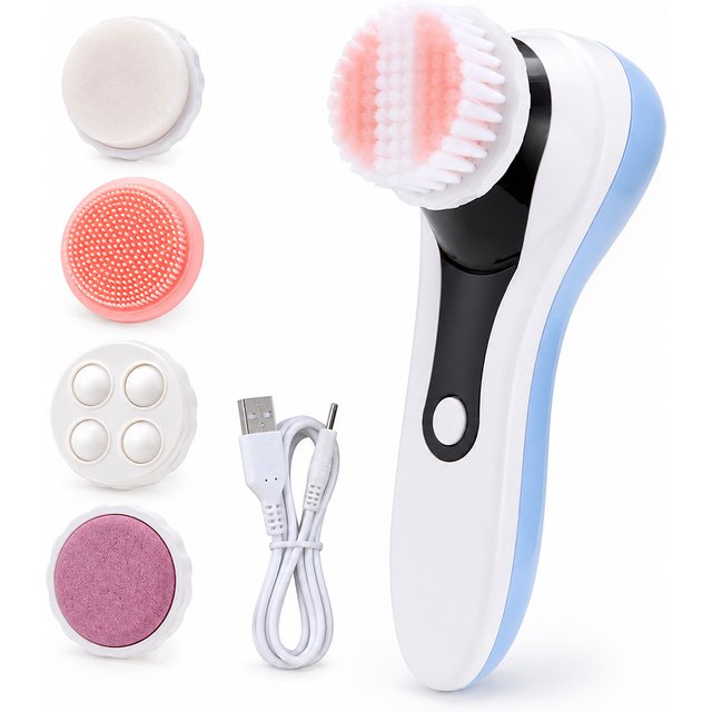 5 IN 1 Electric Facial Cleaner Face Cleansing Brush Wash Machine Spa Skin Care Massager Blackhead Cleaning Facial Cleanser Tools