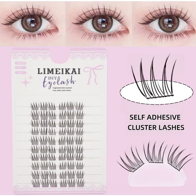 60 Pcs Natural False Lashes,7-9 Mm Short A-Shaped,Ace Girl Group Style,10 Rows Packaging,Large Capacity,Beauty Makeup Essentials