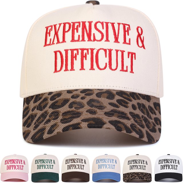 Unisex EXPENSIVE DIFFICULT Letter Embroidery Baseball Caps Spring Autumn Outdoor Adjustable Casual Hats Sunscreen Hat Sports Cap