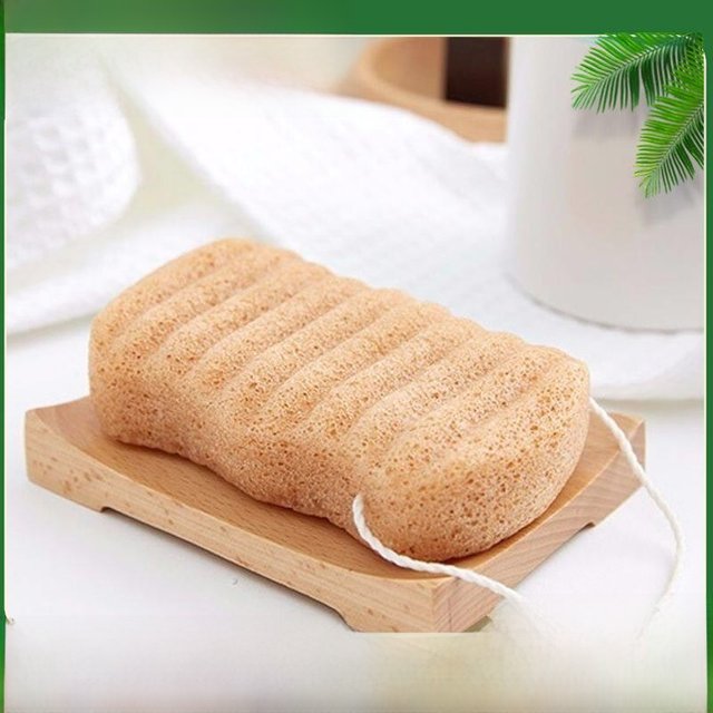 1 PC Thickened Matte Konjac Face Wash Sponge with Rope Deep Cleaning Round Heart Shaped Water Drop Facial Cleansing Puff Cotton