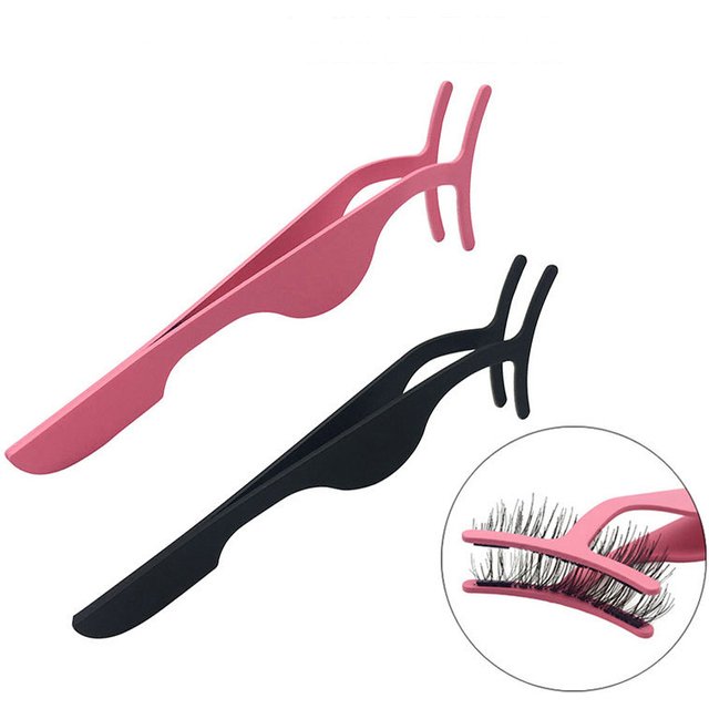 1 Pc False Eyelashes Tweezer Fake Eye Lash Applicator Makeup Tools Auxiliary Curler Mink Eyelashes Professional Tweezer Tools