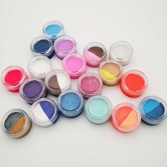 Water Based Activated Glow Neon UV Pastel Make Up Graphic Split Cake Eye Liner