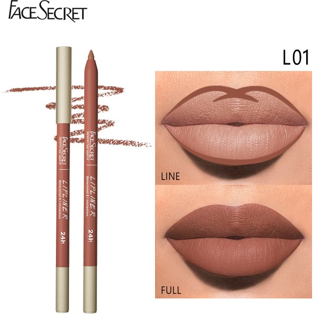 Face Secret 12 Color Lipliner, Waterproof Long-Lasting, Velvet Matte Multi-Color Correcting Lip Pencil Lip Plumping Cosmetics