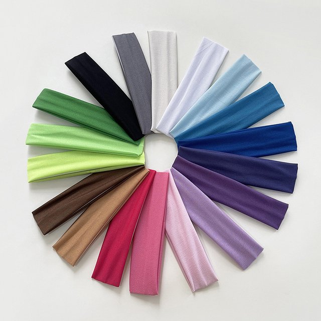 9PCS Candy Color Summer Sports Headbands for women Fitness Run Yoga Bandanas Elastic Hair Bands Stretch Makeup Hair Accessories