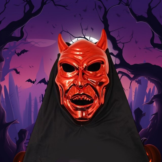 Masque Hellboy d'halloween par galvanoplastie, vente en gros, Festival fantôme, bal de mascarade, tête de taureau terrifiante, visage fantôme
