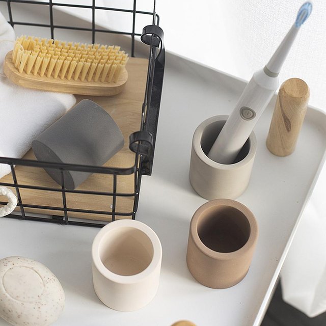 Diatomite Electric Tooth Brush Holder for Makeup Brushes s Toothpaste