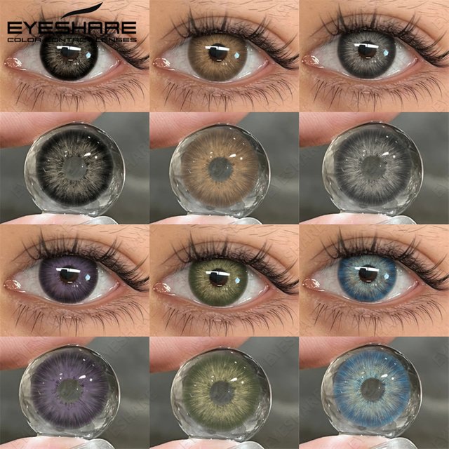 EYESHARE Soft Lenses PATTAYA Colored Contacts Lenses Blue Green Eyes Contacts Black Beauty Pupils Brown Gray Eye Makeup Lenses
